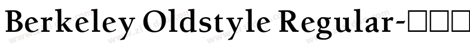 Berkeley Oldstyle Regular字体转换
